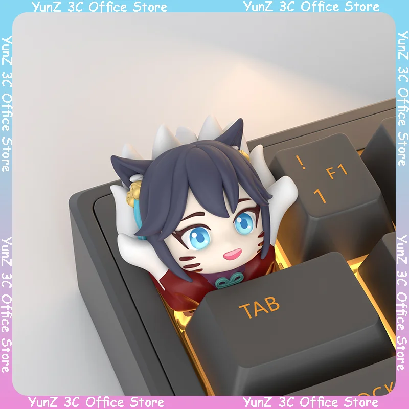 Ahri Jinx Keycaps League of Legends Keycaps Customization DIY Mechanical Keyboard 3D Creative Keycaps Cute Keycaps