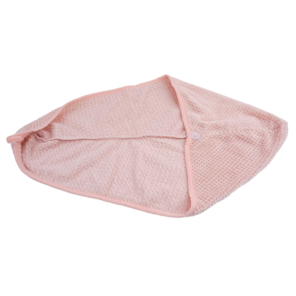 

Hair Wrap Shower Cap Soft Microfibre Quick Dry Towel Bathroom Accessories Strong absorption water Button & loop