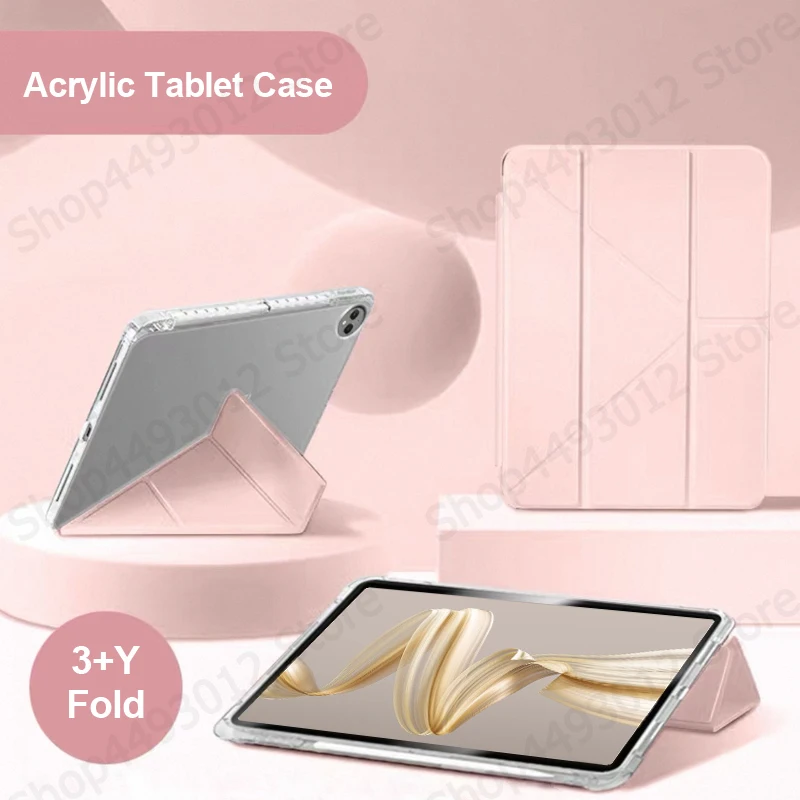 

For Honor MatePad Pro 12 2 Case with Pen Holder Smart Fold Leather Acrylic Tablet Case For Huawei Matepad Pro 12.2 2025 2024