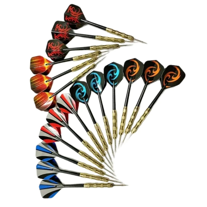 652D 18-teiliges Dart-Set mit Stahlspitze, professionelles Dart-Set mit Stahlspitze und Aluminiumschäften, Dart-Flight,