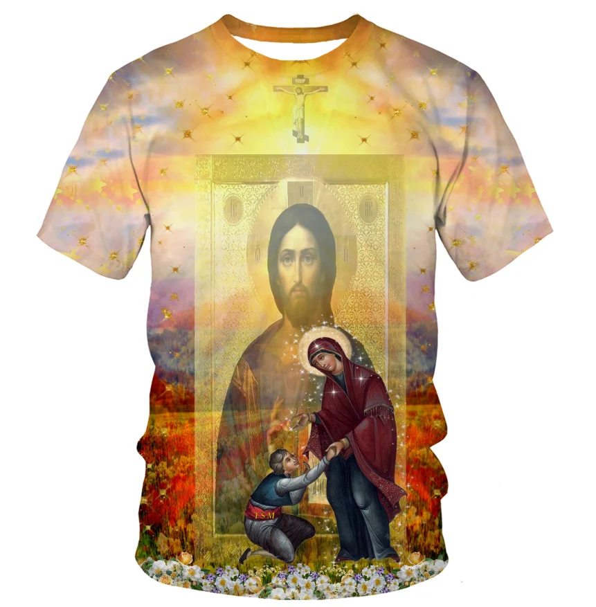 

3D T Shirt For Men Women Followers of Christianity Funny Short Sleeve Novelty Tee Top