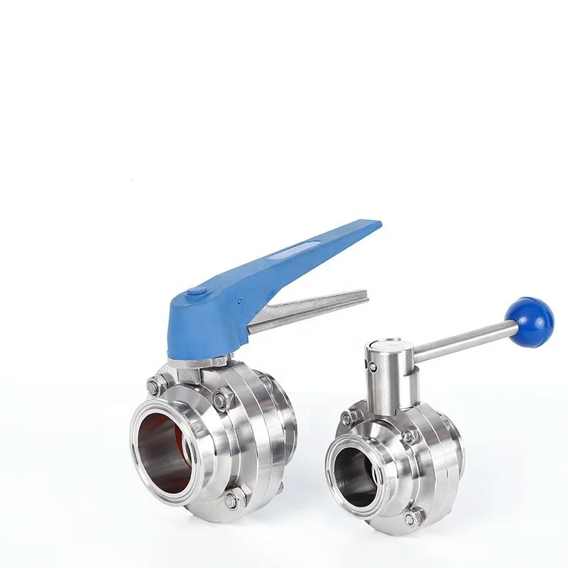 

304Stainless Steel 1 Inch 1" Simple Clamp Butterfly Valve Clamp Manual Valve