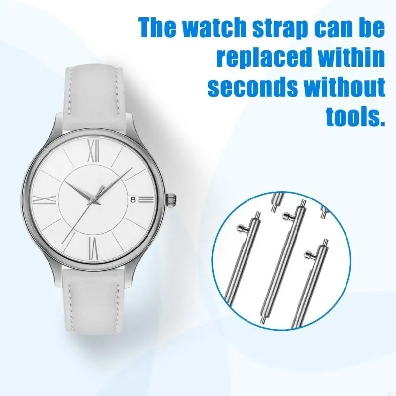 15 pcs Watch Strap Pin Rilis Cepat Stainless Steel Spring Rod Watch Strap Pin Pin Tonton Pin Pin Mudah Instalasi