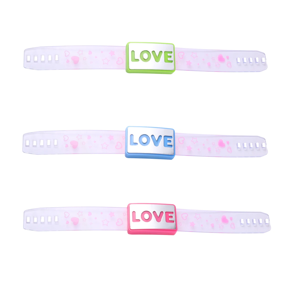 3 pulseras luminosas, regalo de San Valentín, brazalete de silicona LED, pulsera ligera