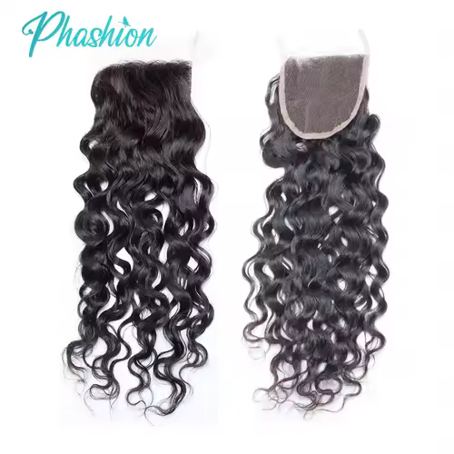 Phashion Water Wave 13x4 Lace Frontal Transparent Swiss 4×4 Closure Pre Plucked Ear to Ear Brazilian Human Hair For Black Women - Image 3