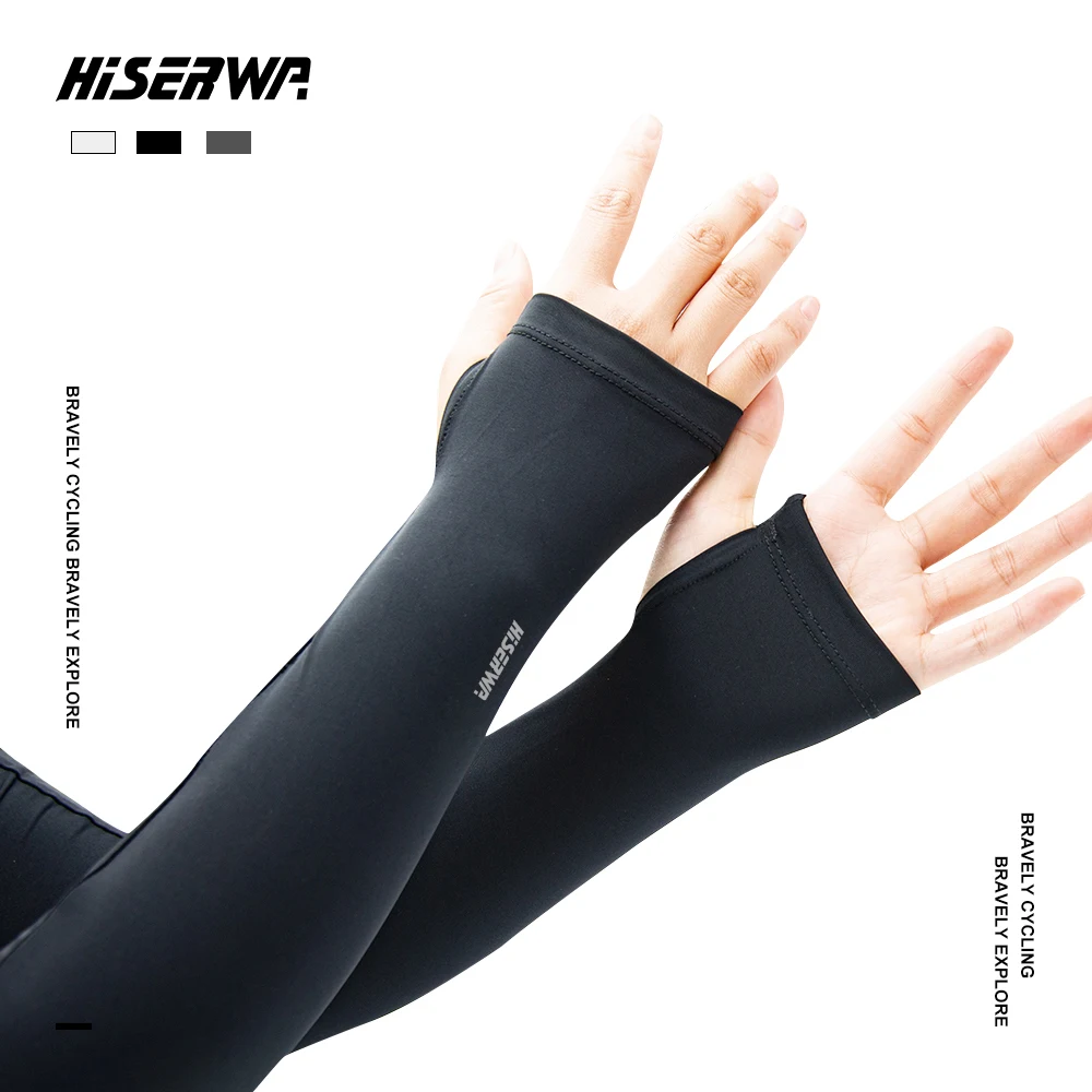 

HISERWA Classic Cycling Sleeve Fishing Run Basketball Hiking UPF50+ Cycling Sleeve Uv Cool Ice Silk Sport Sleeve