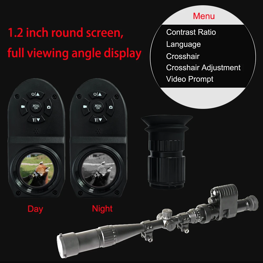 Megaorei جهاز الرؤية الليلية في الهواء الطلق 1080P عالية الوضوح AI التكبير الأشعة تحت الحمراء منخفضة الإضاءة الصيد أحادي تلسكوب بندقية الصيد #2