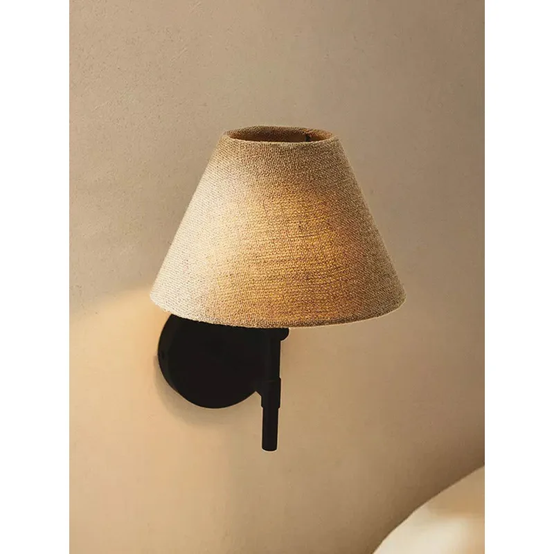

Japanese retro American medieval Nordic bedroom aisle bedside atmosphere simple wall lamp