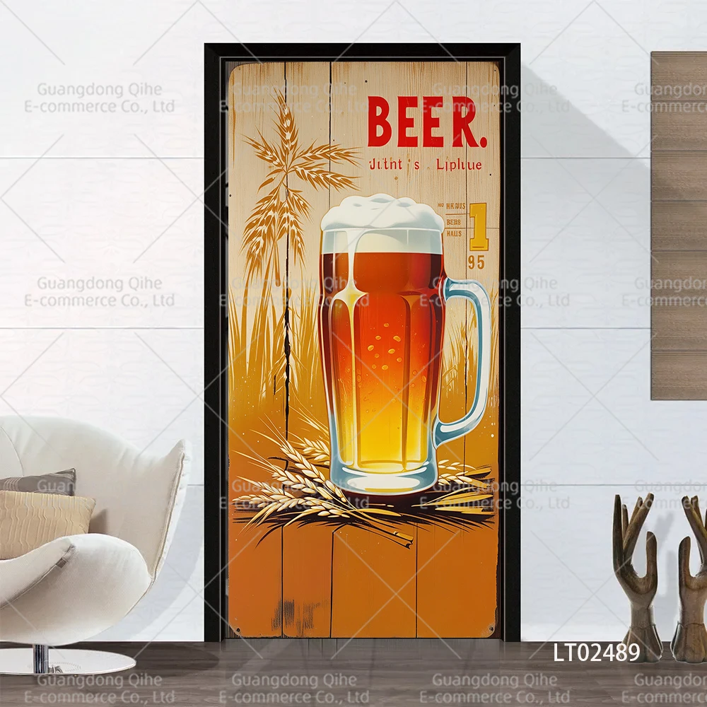 

Декоративная самоклеящаяся дверная наклейка в американском стиле, водостойкая съемная виниловая наклейка на двери, декоративная эстетическая наклейка