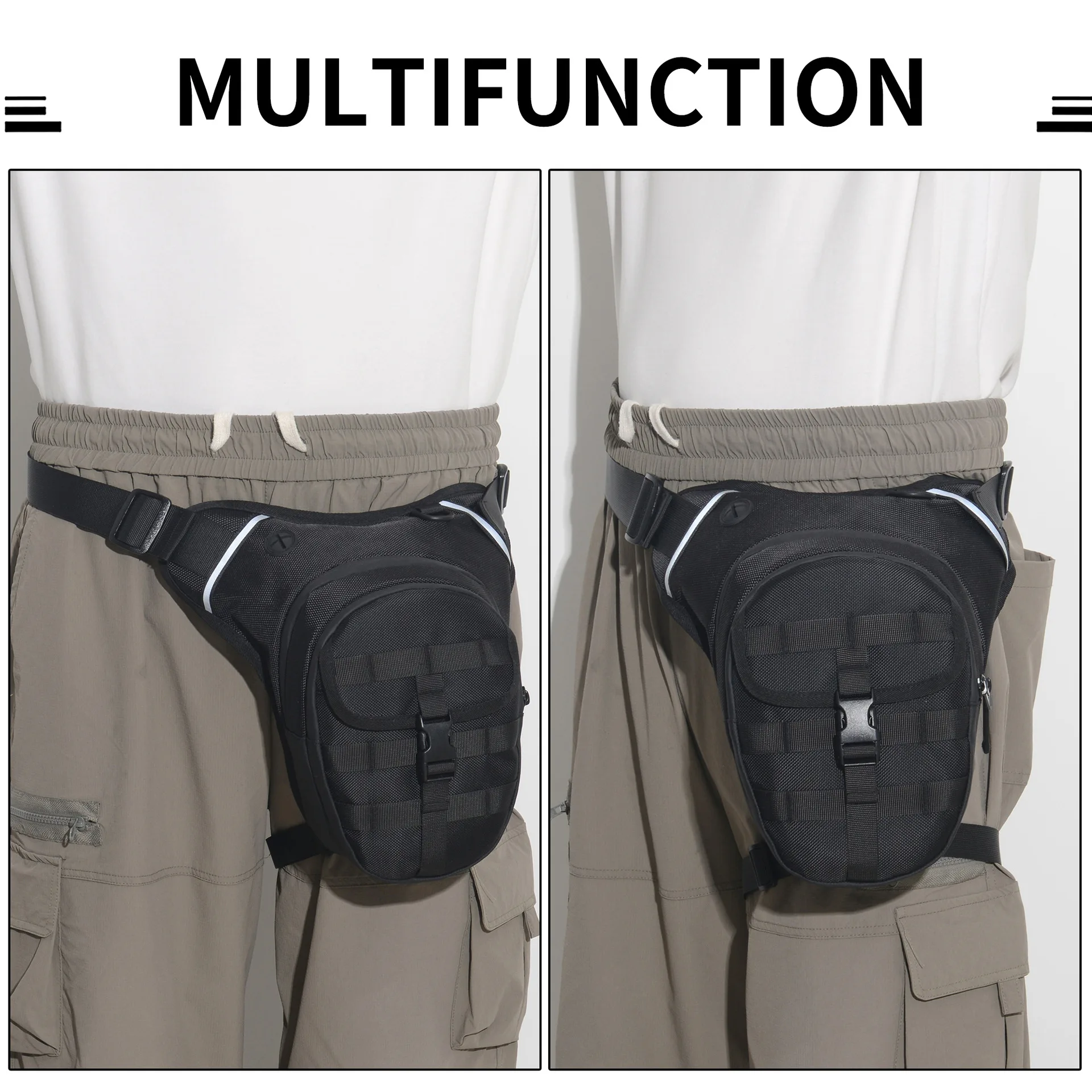 Motorcycle Drop Waist Leg Bag Thigh Belt Hip Bum Waterproof Motorbike Tactical Travel Cell/ Mobile Phone Purse Fanny Pack Bags