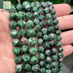 Faceted Epidote Zoisite Stone Loose Spacers Beads DIY Bracelet Earrings Natural Stone for Jewelry Making 14