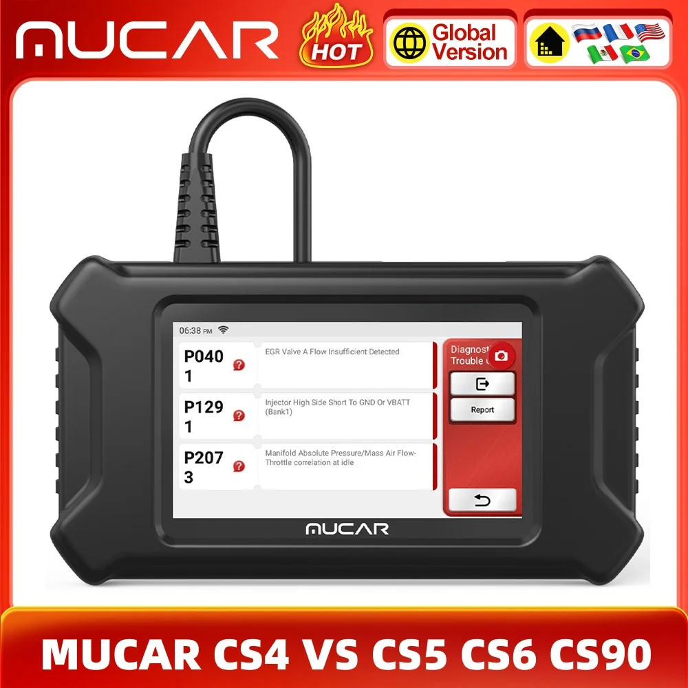 MUCAR CS90 CS4 CS5 CS6 Car Diagnostic Tool Lifetime Free Update Auto Diagnostics Scanner Auto Vin Reading Car Error Code Reader