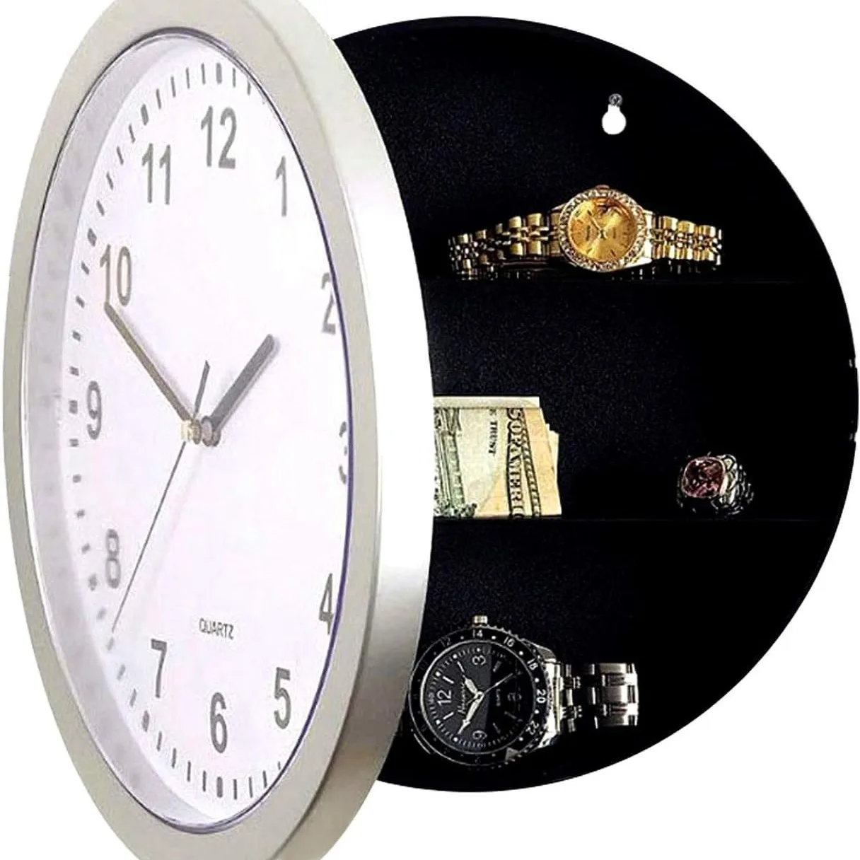 Sight Secret Wall Clock With Hidden Compartment Hide Cash Jewelry Keys Valueables Safe Box For Home Office Decoration Safe