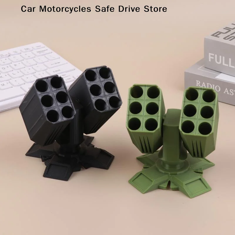 Military-Style Anti Aircraft Gun Pen Holder - Olive Green Multi-Compartment Desk Organizer - Ideal Gift for Military Enthusiasts