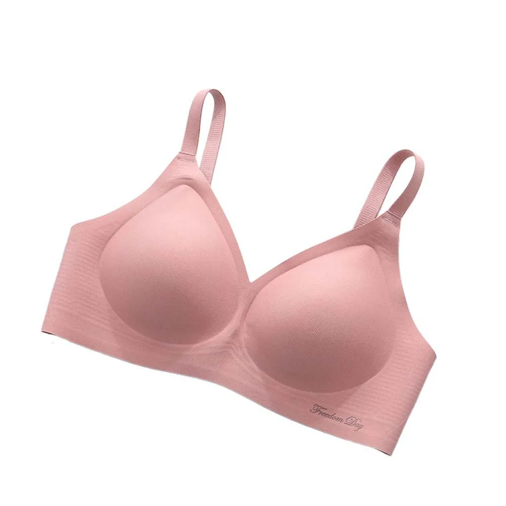 

Soft Close-fitting Wireless Deep V Bra Shockproof Anti-sagging Seamless Brassiere Women Lingerie Big Cup Push Up Underwear Girls