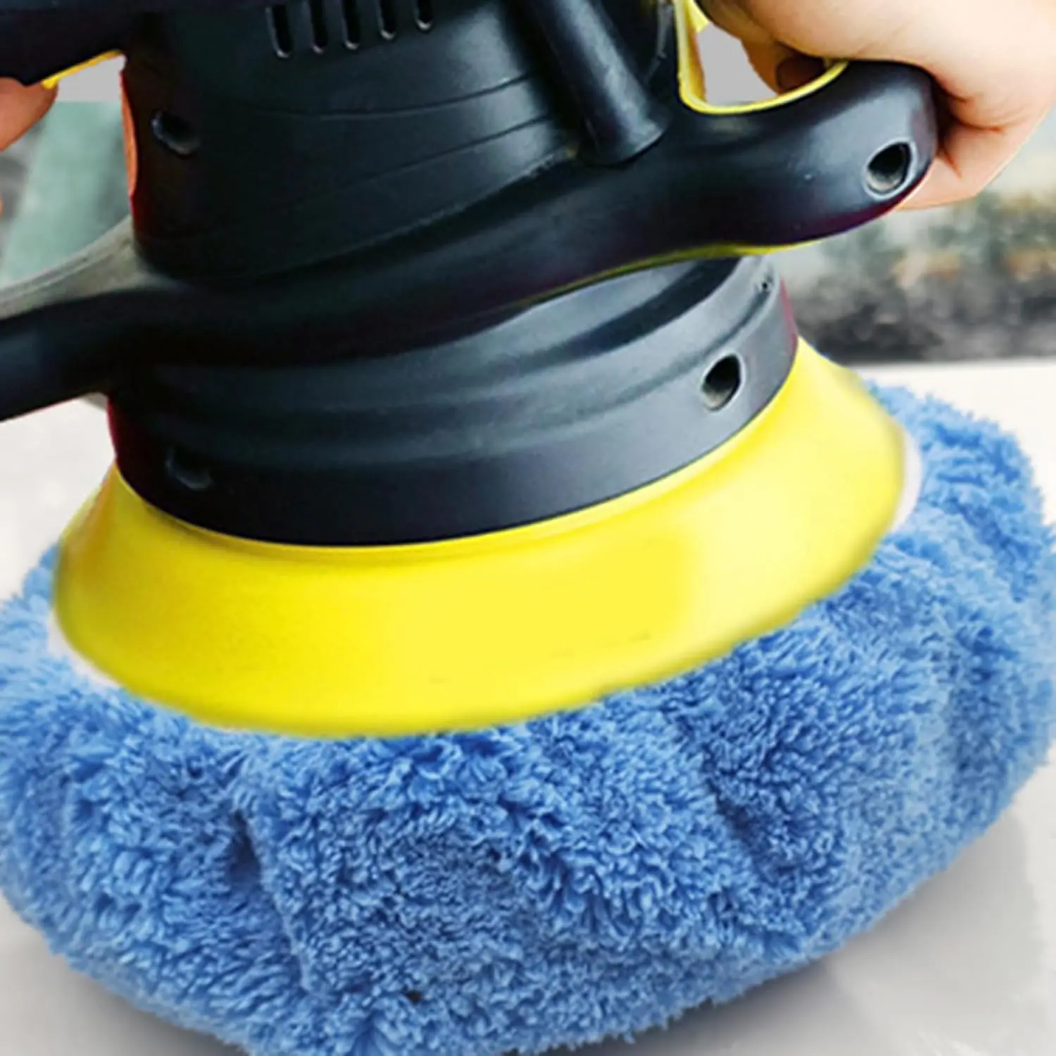 10 ピース/セット車のバッファパッドボンネットマイクロファイバーボンネット研磨ボンネットバフパッドカバー