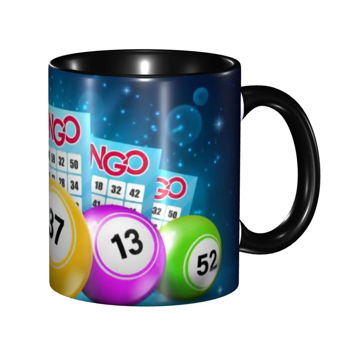 Personalized Bingo Queen Bingo Player Paper Game Mug DIY Ceramic Tea Milk Coffee Cups