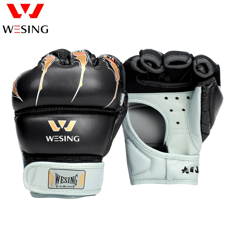 Wesing MMA Gloves Half Finger Boxing Gloves Kickboxing Fighting Training Gloves