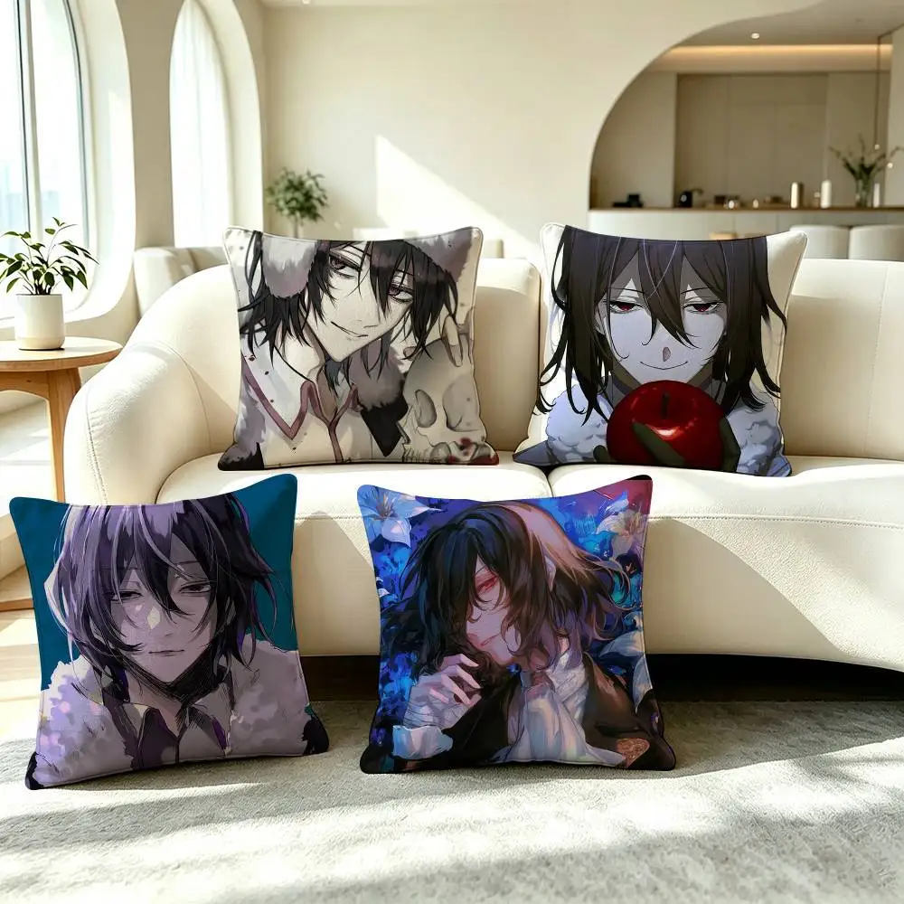 F-Fyodor Bungo Stray Dogs Square Double-Sided printed Pillow Case Bedroom Bedside Pillow Sofa Cushion Cover 2