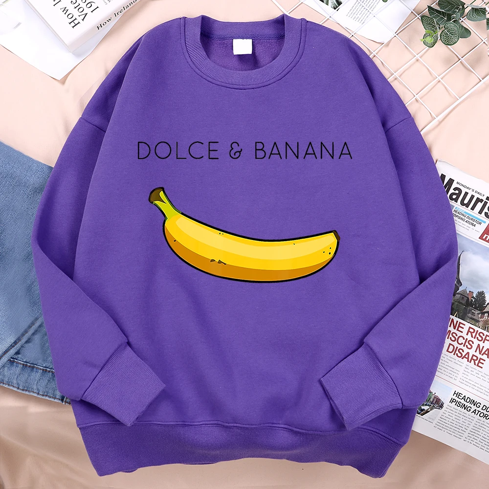 Interesting Yellow Banana Men Women Hoodies O-Neck Loose Sweatshirt Anime Autumn Comfortable Clothing Cartoons Fleece Hoodies