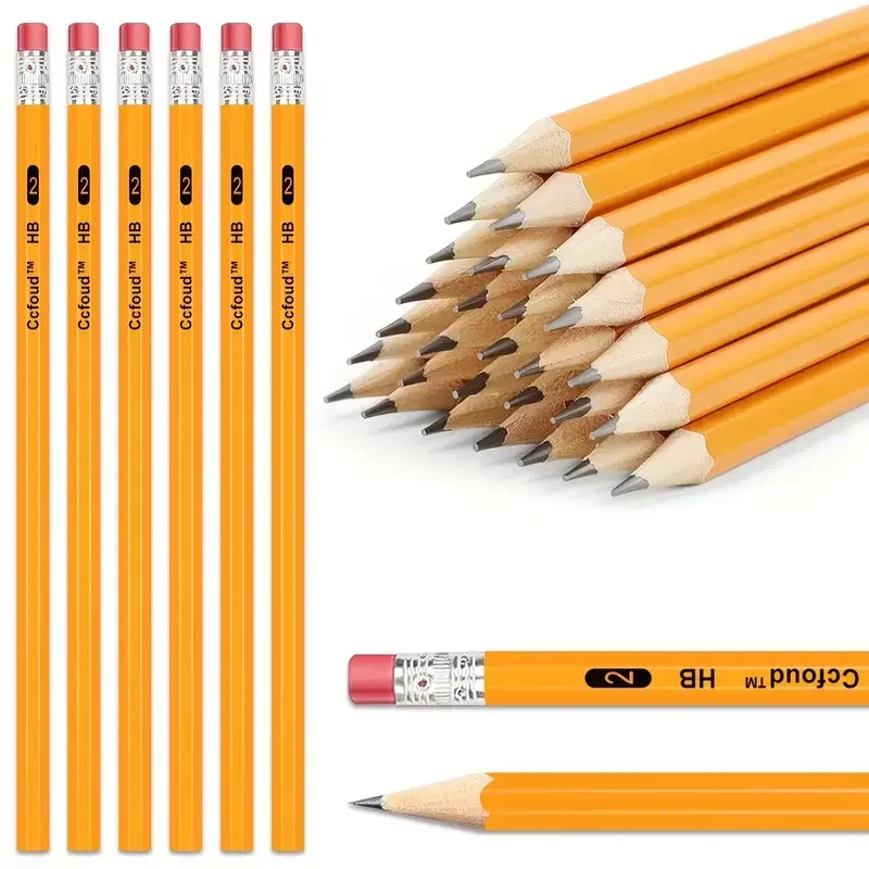 10 Teile/los Skizze Bleistift Holz Blei Bleistifte HB Bleistift mit Radiergummi Kinder Zeichnung Bleistift Schule Schriftlich Schreibwaren