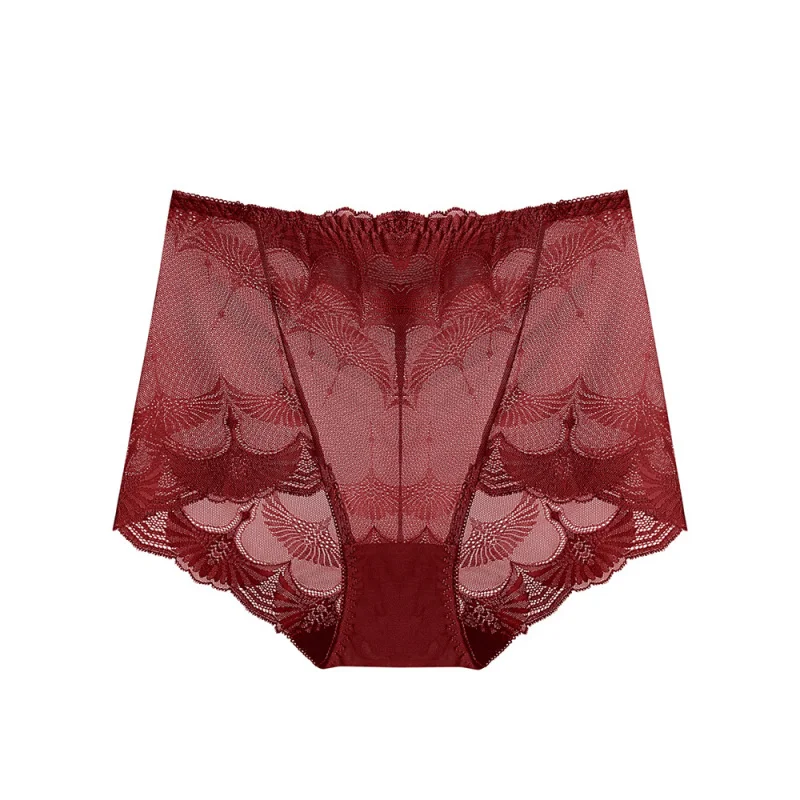 ارتفاع الخصر النمط الفرنسي سراويل الدانتيل الناعمة للنساء، حجم كبير سلس مثير الورك رفع البطن التحكم تنفس المضادة للبكتيريا Wom #5