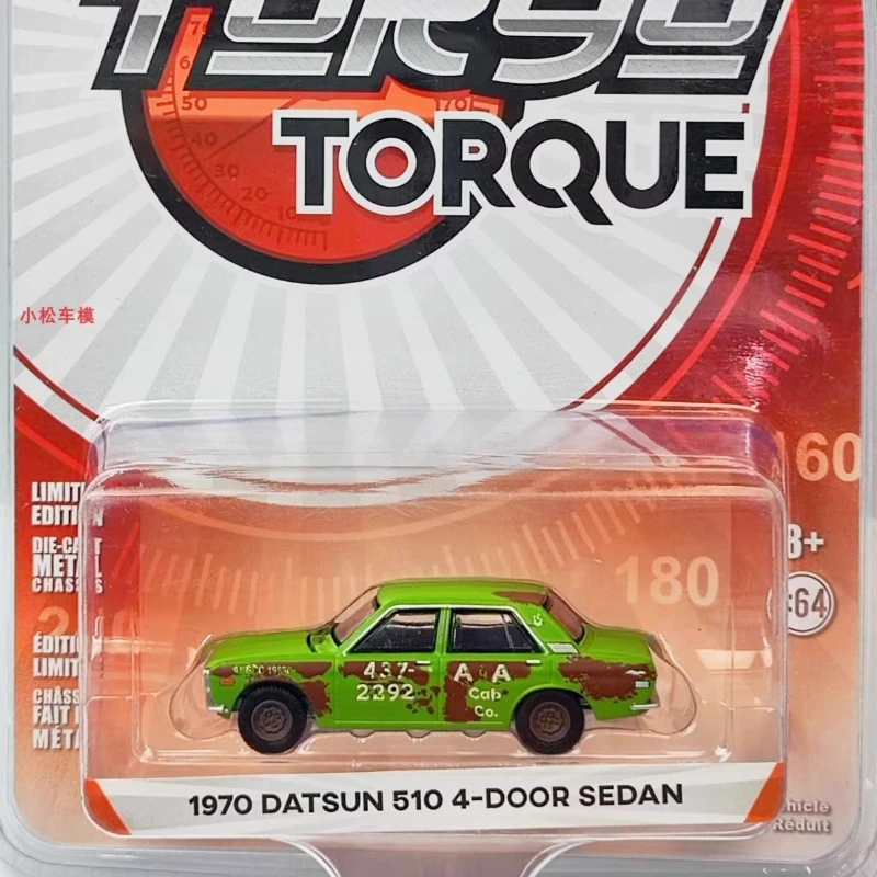 

Tokyo Torque Series 9-1970 Datsun 510 4-дверный седан — A& A Cab Company — коллекция игрушек Rust Green, небольшая подарочная модель, настенная подвеска