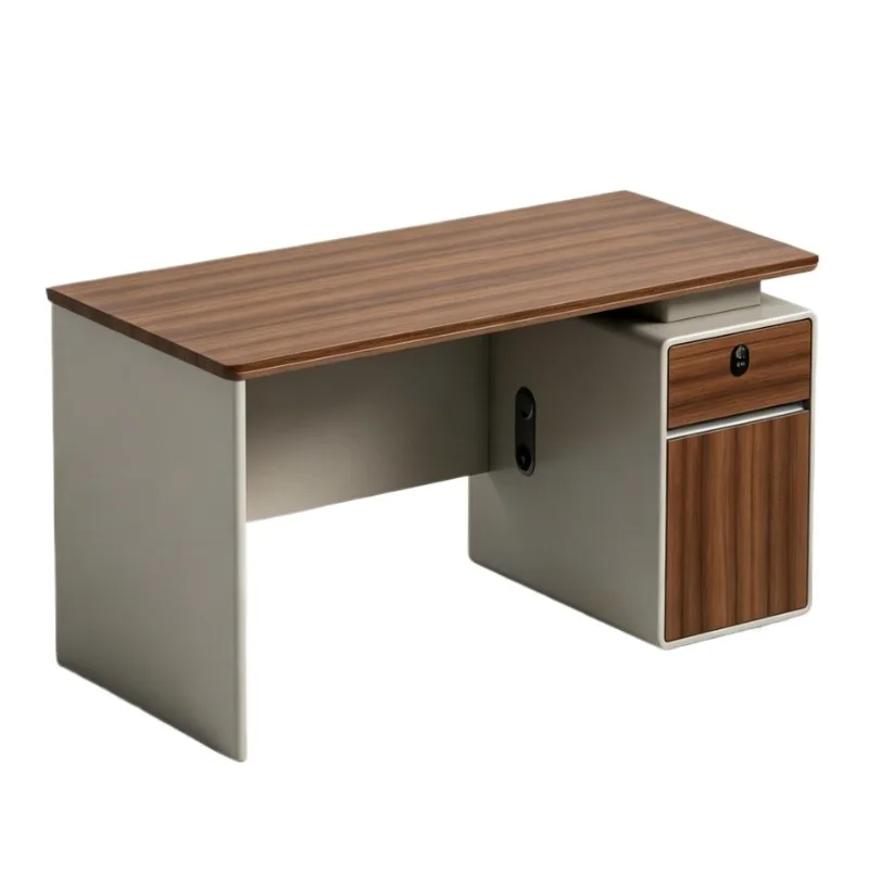 Modern convertible wood modular executive desk with modular storage