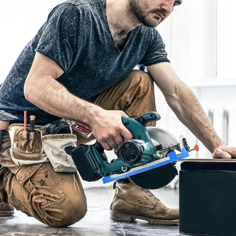 Adjustable Cutting Machine Base Guide Circular Saw Guide Edge Positioner with Milling Base Clamp for Wood Cutting Carpentry Tool