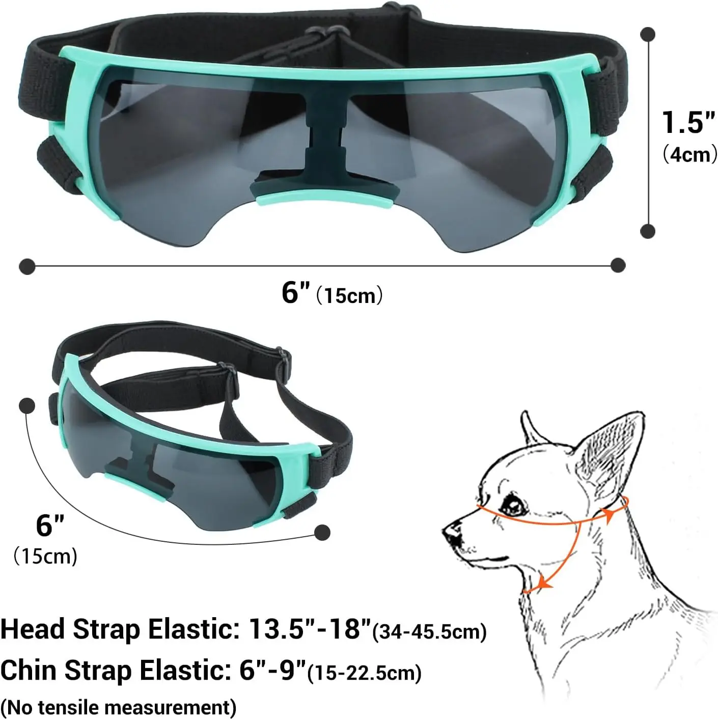 ATUBAN Dog Goggles Sunglasses Small to Medium Breed, Anti-Fog UV400 Lens Puppy Sunglasses for UV, Wind, Snow, Dust Protection