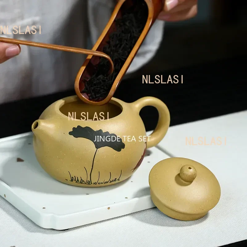 Tetera clásica Yixing de arcilla púrpura, tetera Xi Shi de 200ML, hervidor de belleza mineral con filtro de agujero, juego de té hecho a mano,