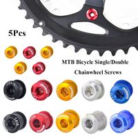 5 PCs Bike Chainring Bolts Road MTB Plate Screws Single/Double Crankset Bolts 6.5/8.5mm Chainwheel Screw Crankset Parts