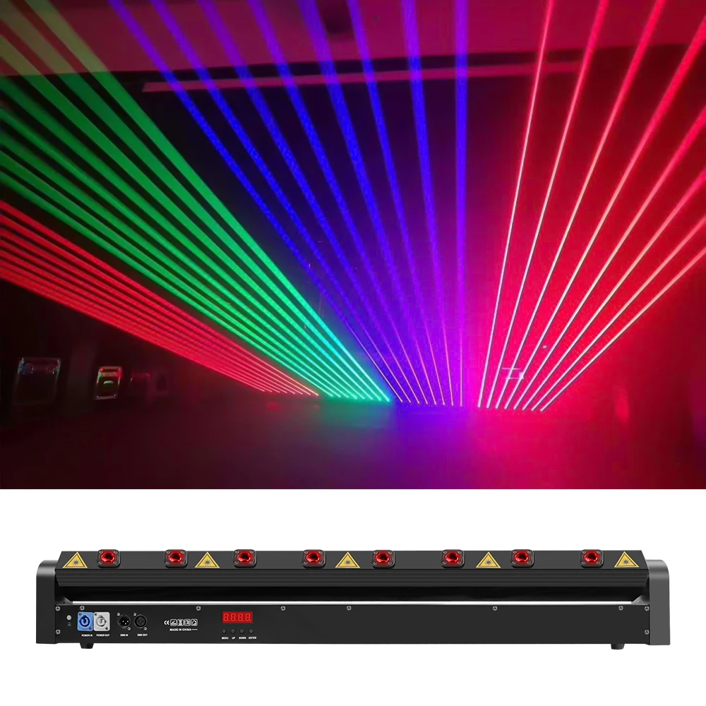 Butoy 8 Eyes Stage DMX LED Fascio Laser Moving Head Light RGB 500mw 300mw Luci da bar per DJ Disco Party Progetto di nozze Wash Spot