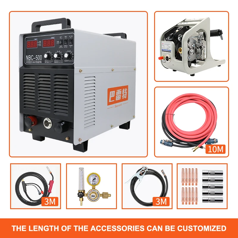 Barret MIG-315/350/500 220V/350V Mig Mma Lift Tig 3 em 1 máquina de solda portátil integridade sem gás Igbt inversor soldador