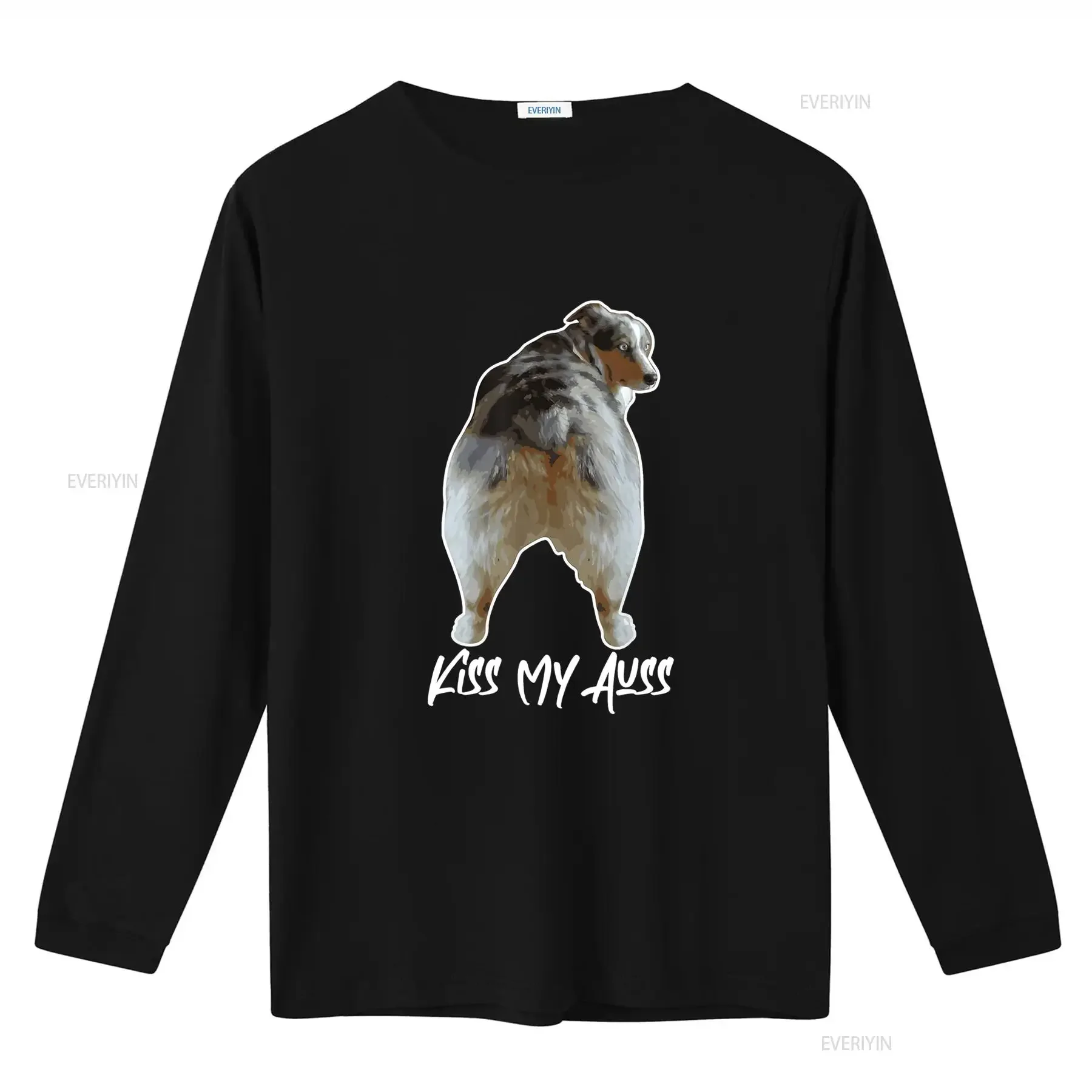 Aussie Shepherd Love Dog Australian Shepard Kiss My Auss Funny T Shirt for Lovers vintage Washed Soft Top For Everyday Wear