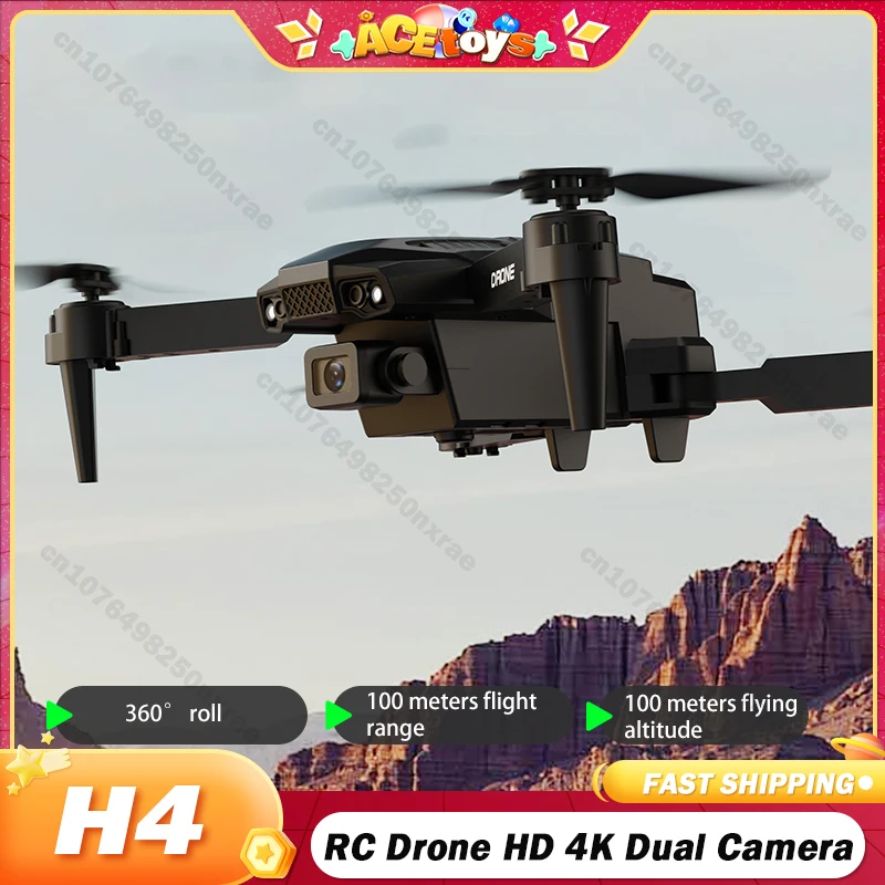 H4 rc drohne hd 4k dual kamera wifi fpv weitwinkel rc faltbarer quadcopter dron hubschrauber ein schlüssel rückgabe spielzeug für kinder geschenk