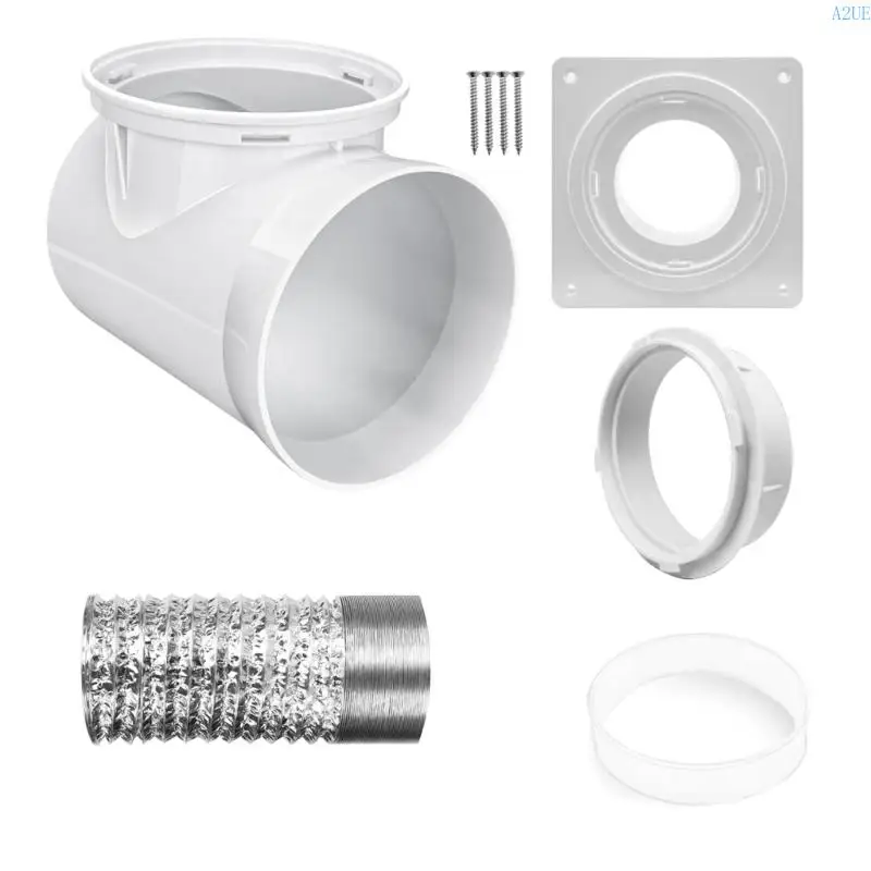 A2UE Dryer Vent Connection Tumble Dryer Connector 90 Degree Dryer Vent Hose Pressure Dryer Connector Easy Installation