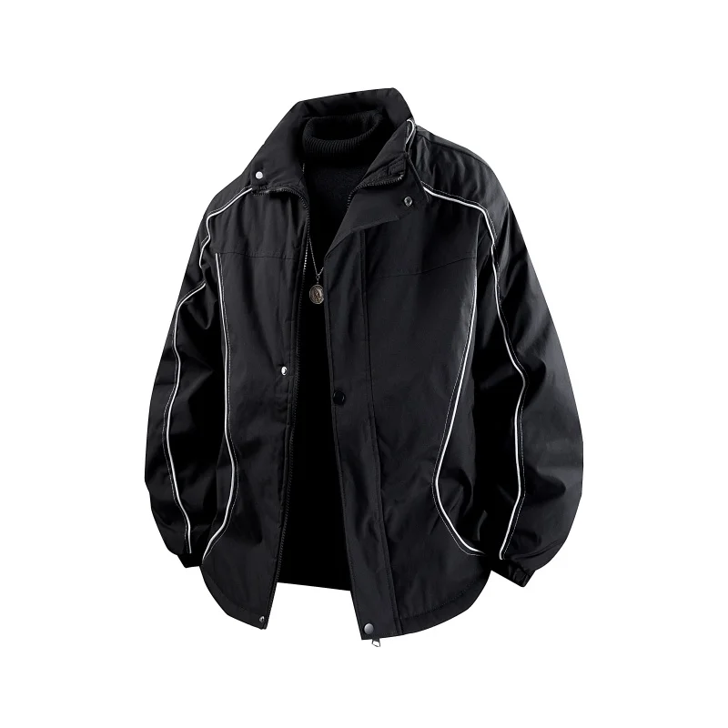 Herren-Winterjacke aus verdickter Baumwolle, lockere Passform, Oberbekleidung für kaltes Wetter, bequemer warmer Baumwollmantel