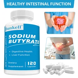 Bunkell, Sodium Butyrate, 120 Non-GMO Capsules, For Digestive Health and Liver Support, Promotes Immune Health