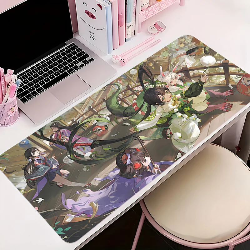 

Gamer Anti-slip Mouse Pad Large Cartoon Anime Desk Mat Gaming PC Accessories Computer Mousepad Extended O-onmyoji Keyboard Mat