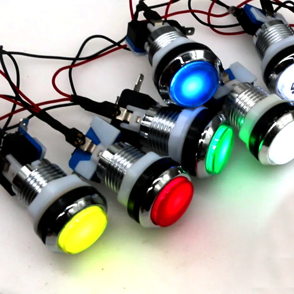 Zero Delay Arcade Joystick Diy Kit Usb Board For Pc Raspberry Pi Game Machine Controller Chrome Illuminated Button Coin Switch