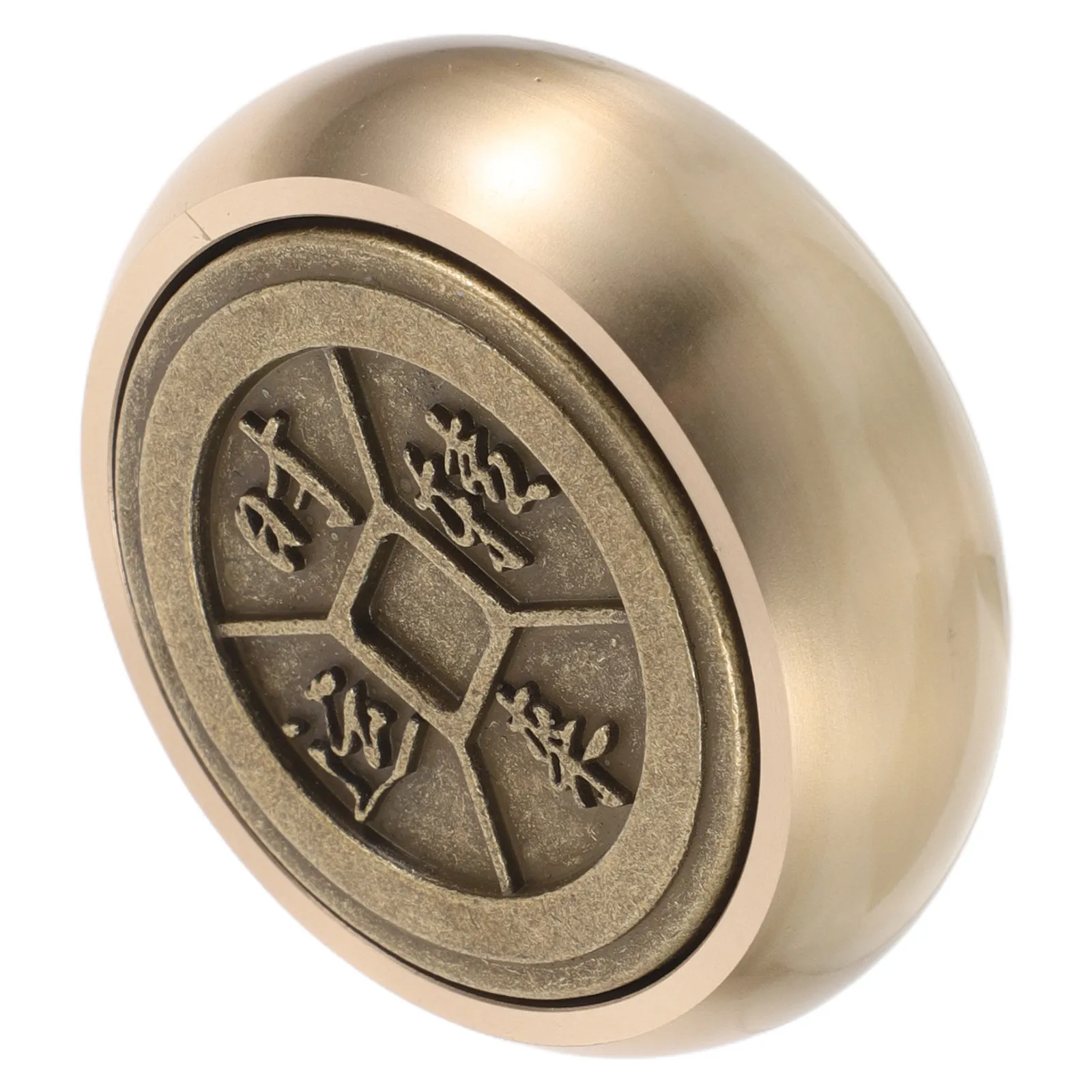 Brass Round Paperweight Solid Heavy Duty for Holding Papers Down Office Desk Chinese Traditional Decor