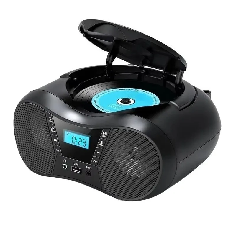 Portable CD Player Bluetooth Boombox CD Player AM/FM Radio Stereo Player, Compatible For CD/CD-R/RW Radio For Home