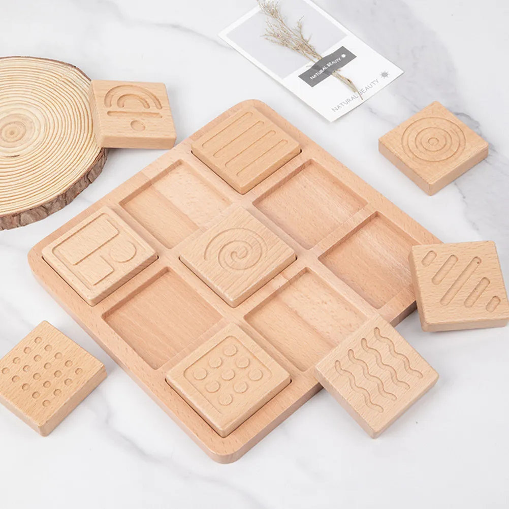 

1Set Touch Sensory Wooden Matching Board for Toddlers Early Learning Montessori Education Fine Motor Skills Development Tactile