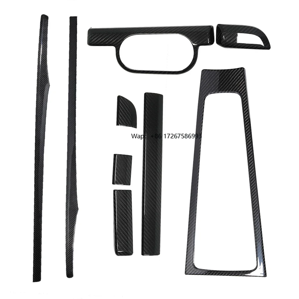 

Dry Carbon Fiber Interior Kits Central Console Gear Shift Panel Dashboard Door Strip Cover Trim for 718 Boxster Cayman