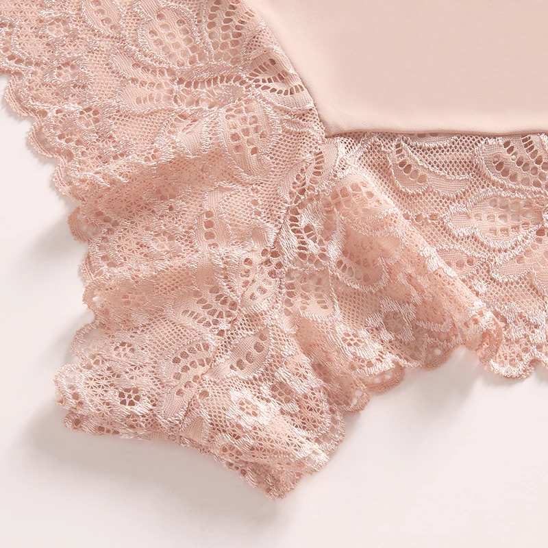 WarmSteps 3PCS Women\'s Panties Soft Lace Boxers Breathable Lingerie Comfortable Boyshorts Woman Satin Underwear Sport Underpants