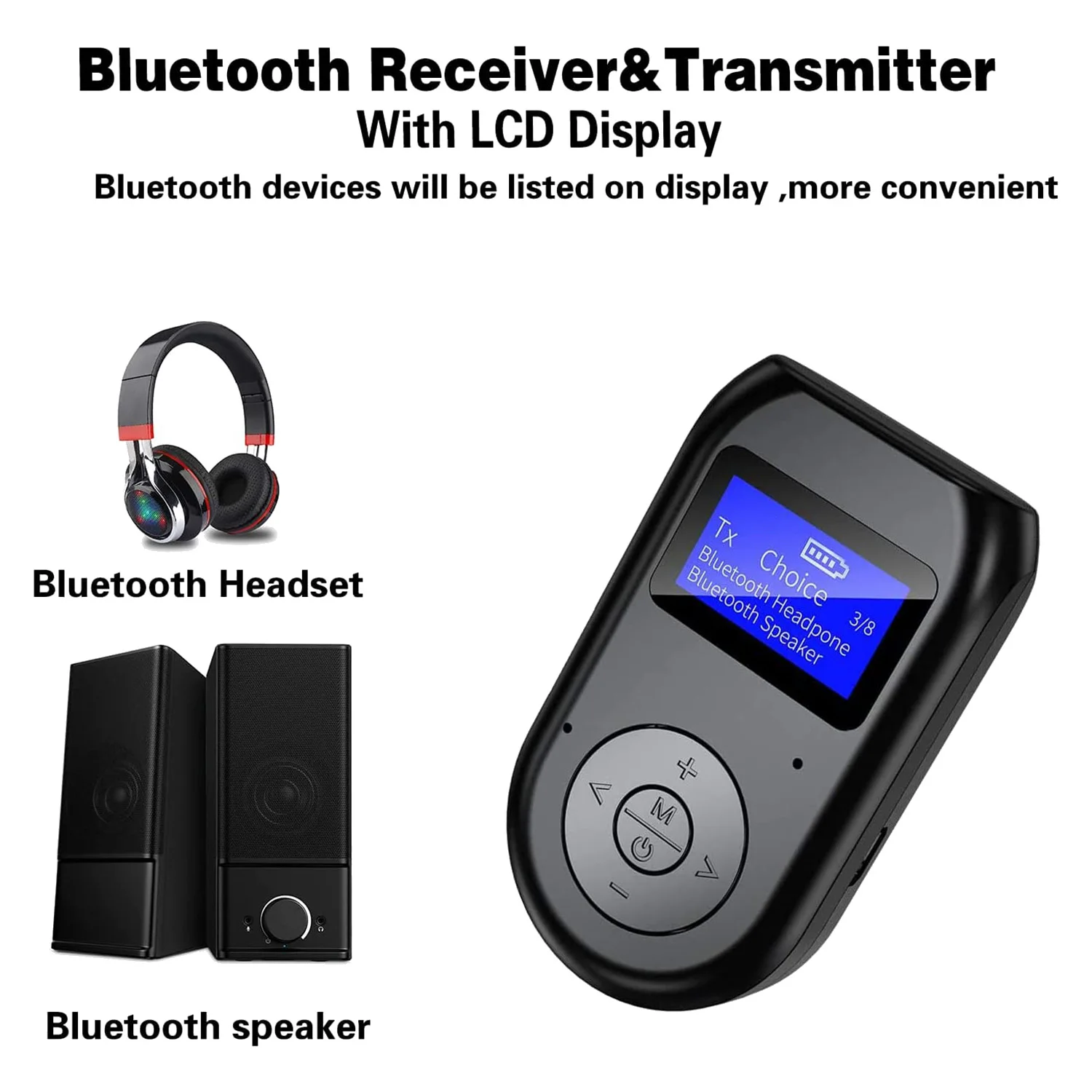 Popular 4-In-1 Bluetooth Transmitter Receiver, Low Latency Bluetooth 5.0