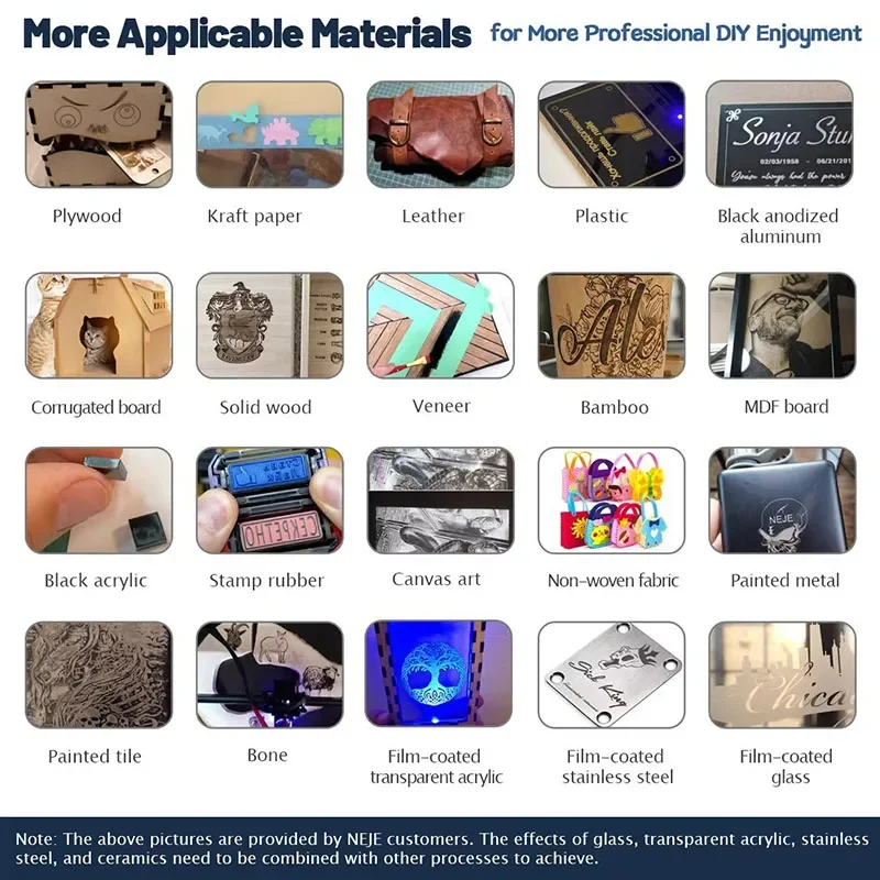 NEJE Small Laser Engraving Machine High Powe Marking Machine Portable DIY Coding Stainless Steel Metal Engraving Machine