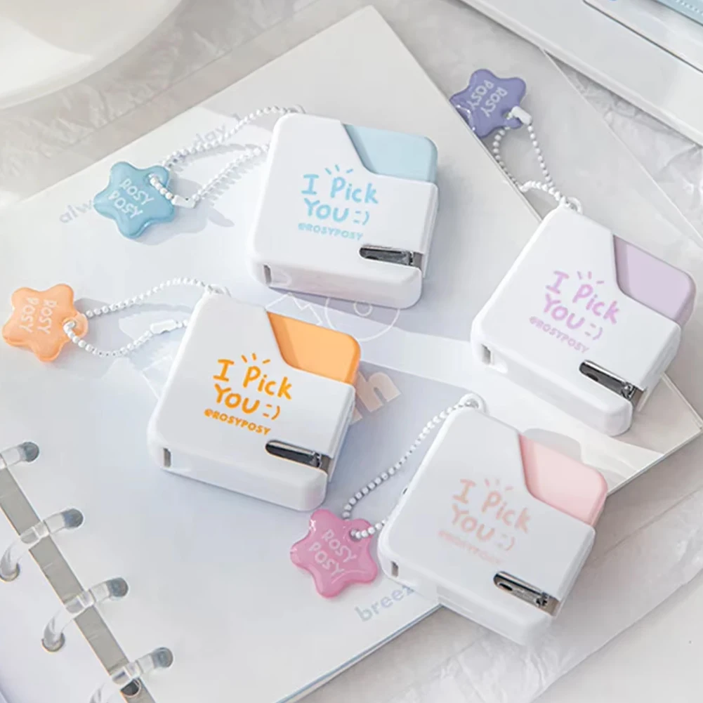 Portable Mini Stapler Paper Binding Machine Cute Bookbinding Machine With 40pcs No.10 Staples Office School Binding Supplies