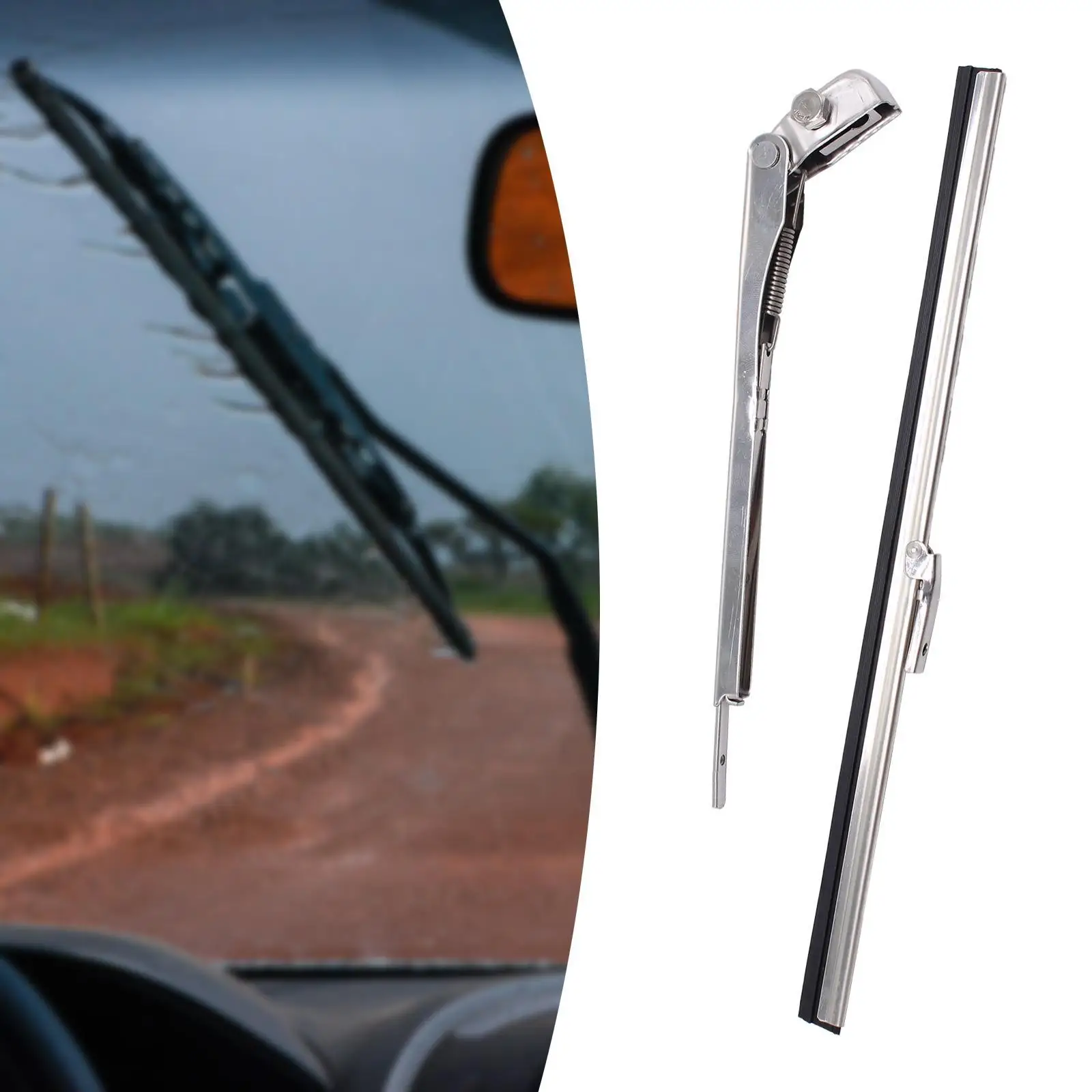 Wiper Arm Professional Vehicle Rain Scraper Stainless Steel Wiper 304 Steel Single Wiper Car Assembly Accessories Replace Parts